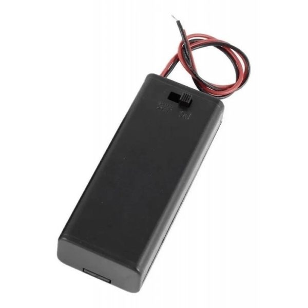 Paquete 4 piezas Porta Pila bateria AAAx2 con Tapa y Switch