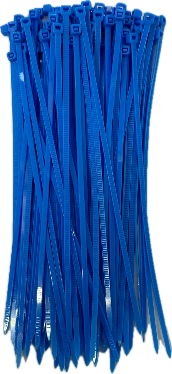 Bolsa Cinchos 4x200mm 100pz Nylon Azul